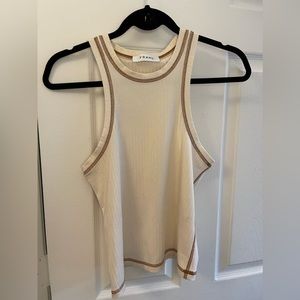 FRAME Contrast Stitch cotton Tank Top Razorback